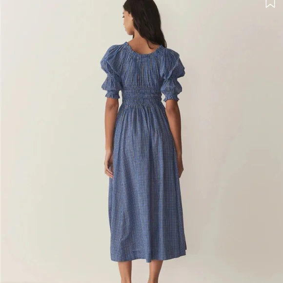 Doen Ischia dress in cassis check - Picture 3 of 5